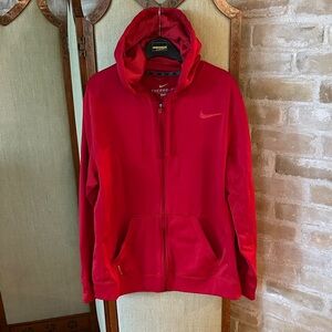 Nike Men’s Therma-Fit Crimson Full-Zip Hoodie in size Large from fall 2014.